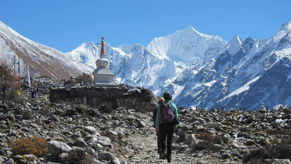 Winter trek in Langtang Valley Nepal